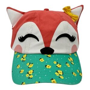Fox Zion National Park Adorable Fox Cap with Floral Brim Julie+JOE 100% cotton